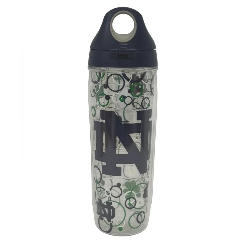 NWOT Tervis 24 oz Notre Dame Fighting Irish Insulated Water Bottle w/Hinged Top